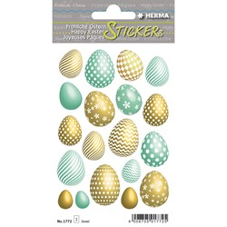 HERMA Magic Ostersticker, Goldeier, Jewel