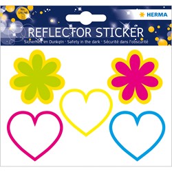 HERMA Reflektorsticker Herzen + Blumen