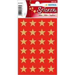 HERMA Weihnachtssticker, Sterne, gold