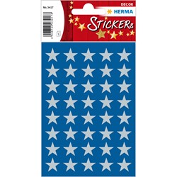 HERMA Weihnachtssticker, Sterne, silber