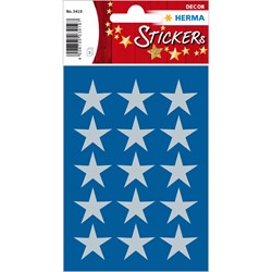 HERMA Weihnachtssticker, Sterne, silber