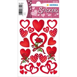 HERMA Decor Sticker, Herzen und Rosen