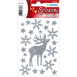 HERMA Weihnachtssticker, Hirsch, glittery