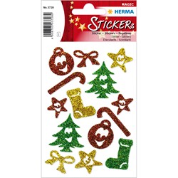 HERMA Weihnachtssticker, Symbole, glittery