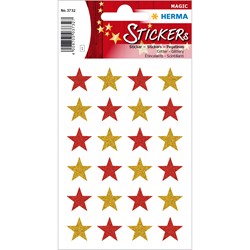 HERMA Weihnachtssticker, Sterne, glittery