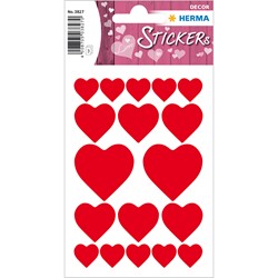 HERMA Decor Sticker, Herzen, rot