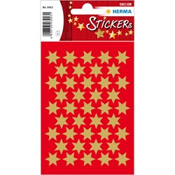 HERMA Weihnachtssticker, Sterne, gold