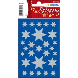 HERMA Weihnachtssticker, Sterne, silber