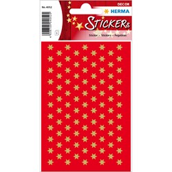 HERMA Weihnachtssticker, Sterne, gold