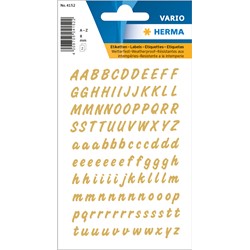 HERMA Buchstaben Etiketten, gold/transparent, 8 mm, 2 Blatt