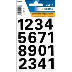 HERMA Zahlen Etiketten, schwarz, 25 mm, 1 Blatt