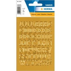 HERMA Buchstaben Etiketten, gold, 12 mm, 1 Blatt