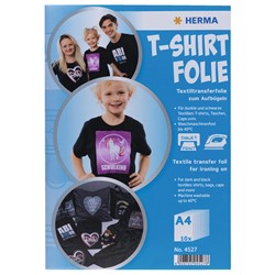 HERMA T-Shirt Folie für dunkle Textilien, A4, bedruckbar,10 Blatt