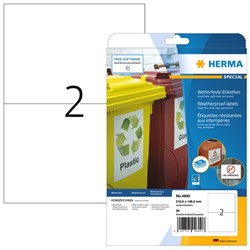 HERMA Inkjet-Etiketten, weiß, 210,0 x 148,0 mm, 10 Blatt