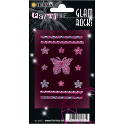 HERMA Glam Rocks Sticker, 84x120 mm, Schmetterlinge