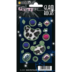 HERMA Glam Rocks Sticker, 84x120 mm, Bärenköpfe