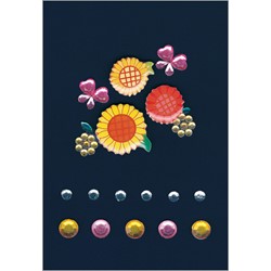 HERMA Glam Rocks Sticker, 84x120 mm, Bunte Blumen