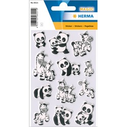 HERMA Magic Sticker, Panda u. Zebrafam., Foam