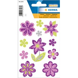 HERMA Magic Sticker, Blumen, Diamond glittery