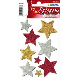 HERMA Weihnachtssticker, Bunte Sterne