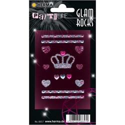 HERMA Glam Rocks Sticker, 84x120 mm, Krone