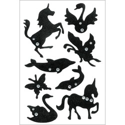 HERMA Magic Sticker, Nette Tiere, Flock+Jewels