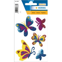 HERMA Magic Sticker, Schmetterlinge, Diamond Glittery