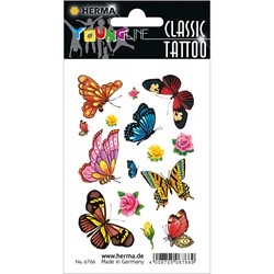 HERMA Tattoo Sticker, Colour Art, Schmetterlinge