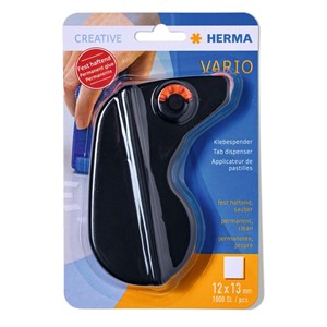 HERMA Klebespender Vario, fest haftend, 12  x 13 mm, schwarz, 1 Spender