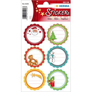 HERMA Decor Weihnachtssticker, Weihnachtsgrüße, beglimmert