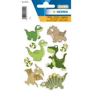 HERMA Magic Sticker, Dinokinder, Wackelaugen