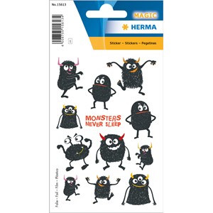 HERMA Magic Sticker, Monsters never sleep, Foliensticker