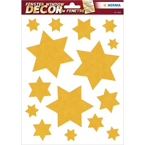 HERMA Fensterbilder, Sterne, gold