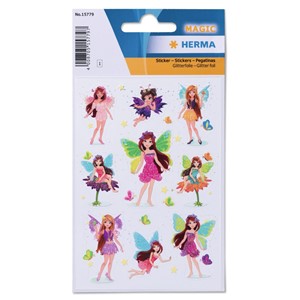 HERMA MAGIC Sticker, Feen mit Folie beglimmert