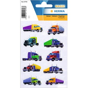 HERMA Magic Sticker Coole Trucks, Transpuffy