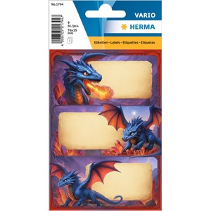 HERMA Vario Schuletiketten, Drachen