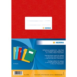 HERMA Heftschoner-Set, A5, gedeckt, farbig sortiert