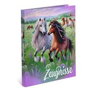 HERMA Zeugnis-Ringbuch, A4, Karton, Pferdewelt