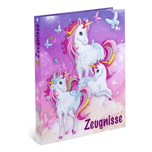 HERMA Zeugnis-Ringbuch, A4, Karton, Einhorn