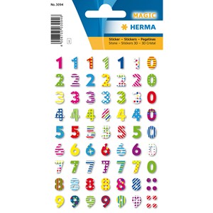 HERMA MAGIC Sticker, Bunte Zahlen