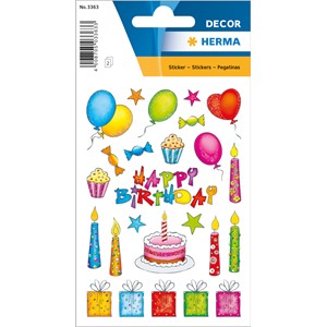 HERMA Decor Sticker, Geburtstag, beglimmert