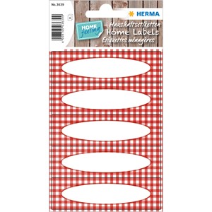 HERMA Küchenetiketten, Vichy-Karo Rot
