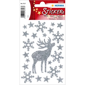 HERMA Weihnachtssticker, Hirsch, glittery