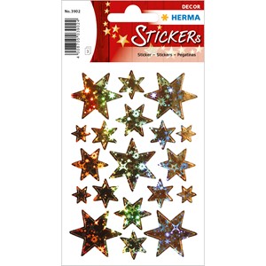 HERMA Weihnachtssticker, Sterne, Holografie
