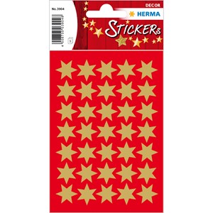 HERMA Weihnachtssticker, Sterne, gold