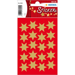 HERMA Weihnachtssticker, Sterne, gold