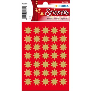 HERMA Weihnachtssticker, Sterne, gold