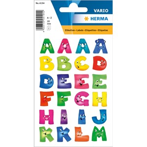 HERMA Buchstaben Etiketten, bunt, 20 mm, 2 Blatt