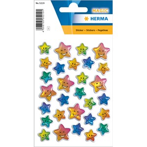 HERMA Magic Sticker, Sterne bunt, Stone