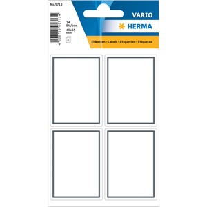 HERMA Vario Schuletiketten, grauer Rand